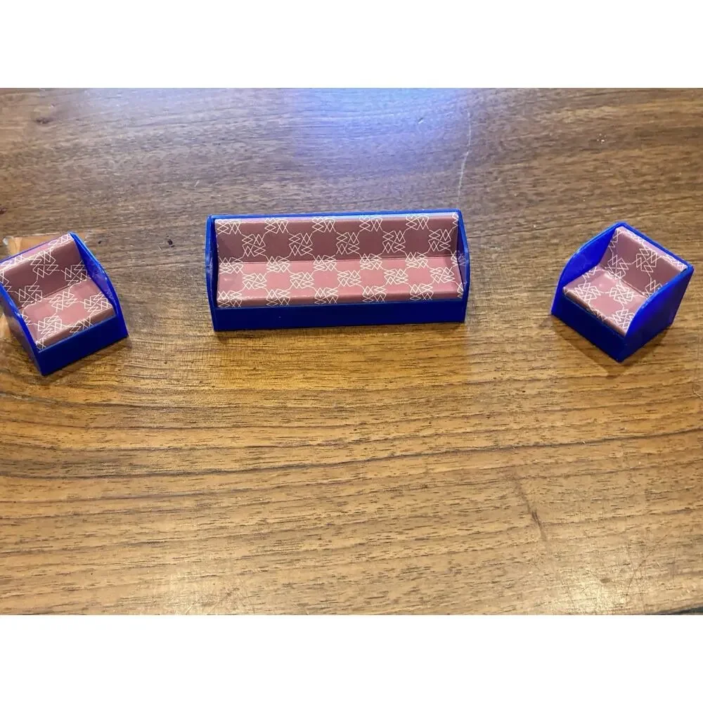 Vintage 50's 60’s dollhouse furniture lot , Marx Lunbys